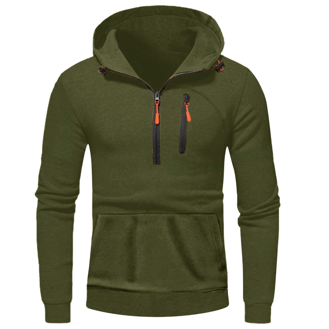 Herrens modern hoodie med innovativ halv dragkedja Mirla-Eva Jonsson