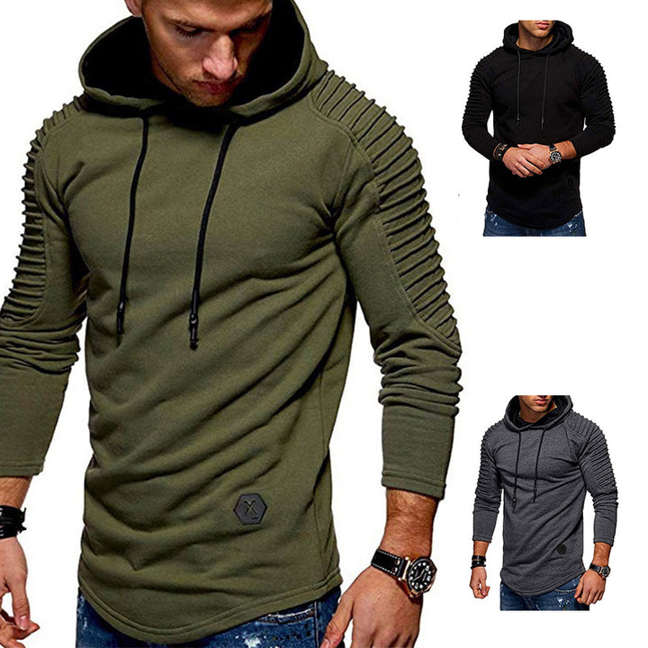 Herrens modern hoodie med strukturerade ärmar och trendig design Mirla-Eva Jonsson