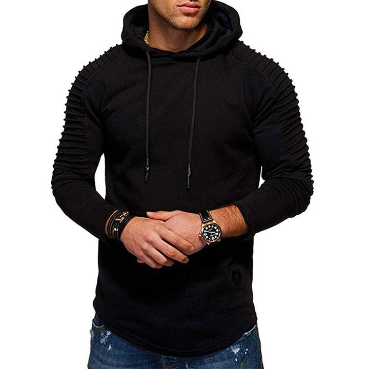 Herrens modern hoodie med strukturerade ärmar och trendig design Mirla-Eva Jonsson