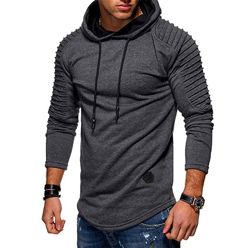 Herrens modern hoodie med strukturerade ärmar och trendig design Mirla-Eva Jonsson