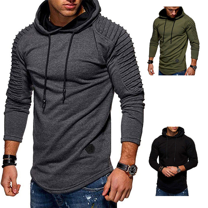 Herrens modern hoodie med strukturerade ärmar och trendig design Mirla-Eva Jonsson