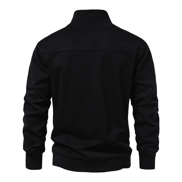 Herrens moderna sweatshirt med stilren ståkrage och praktisk 1/4 dragkedja Mirla-Eva Jonsson