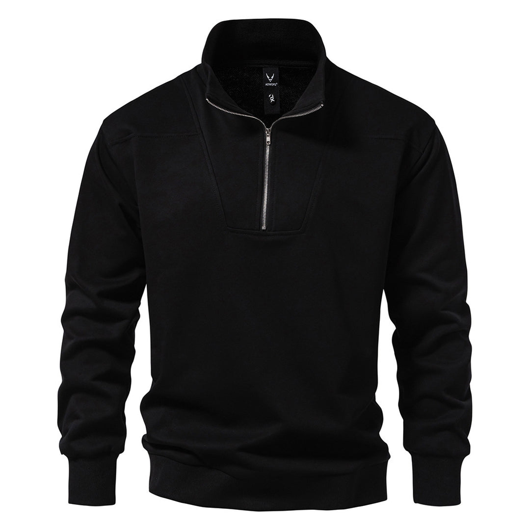 Herrens moderna sweatshirt med stilren ståkrage och praktisk 1/4 dragkedja Mirla-Eva Jonsson
