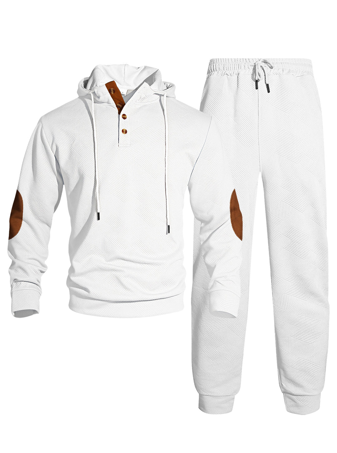 Herrens moderna sweatshirts- och joggingdräkts-set med stilfull knäppning Mirla-Eva Jonsson