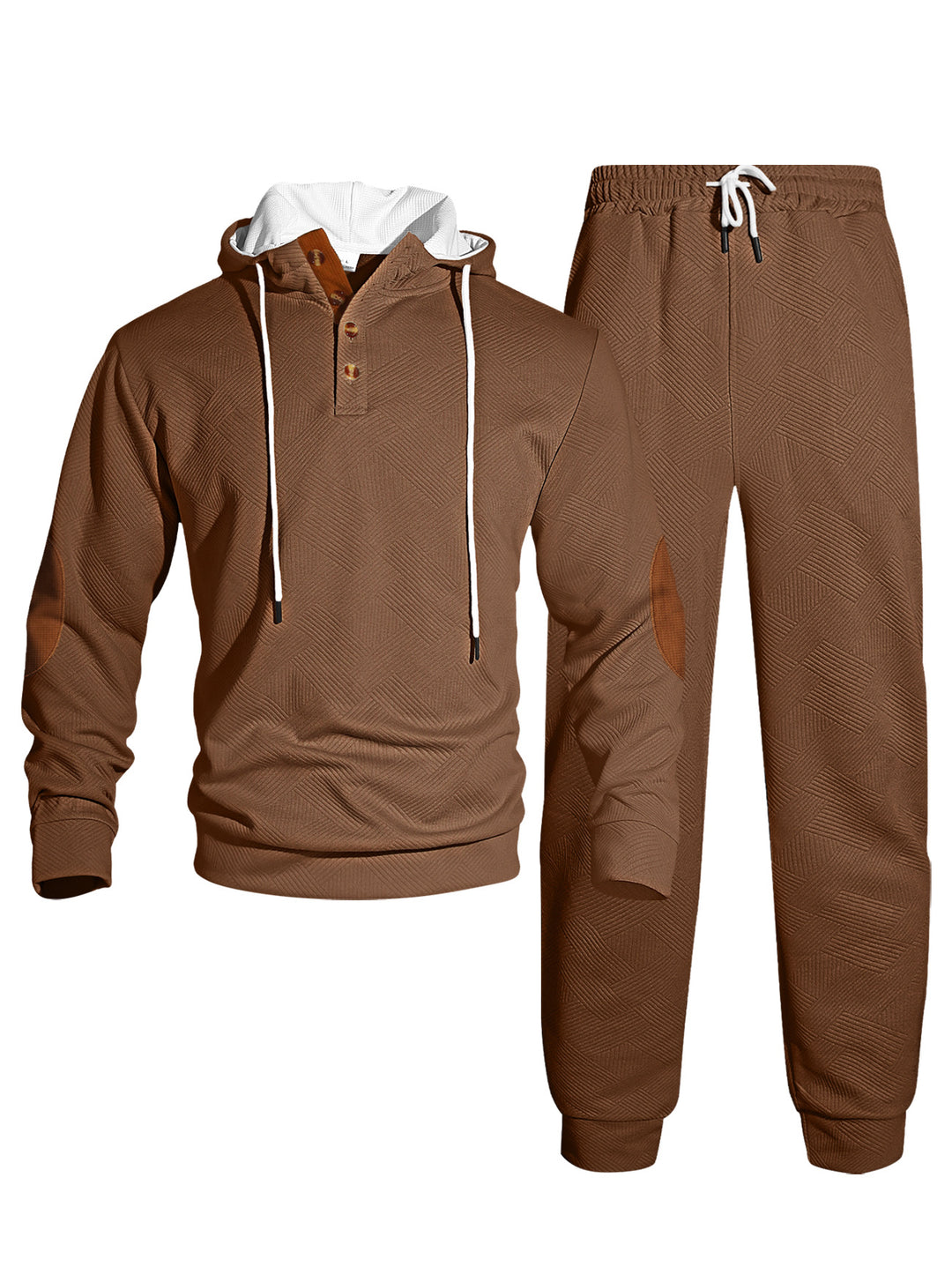 Herrens moderna sweatshirts- och joggingdräkts-set med stilfull knäppning Mirla-Eva Jonsson