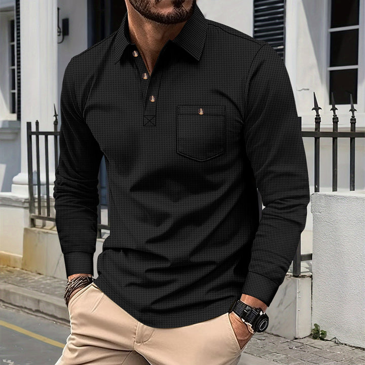 Herrens modeshirt med strukturerad design Mirla-Eva Jonsson
