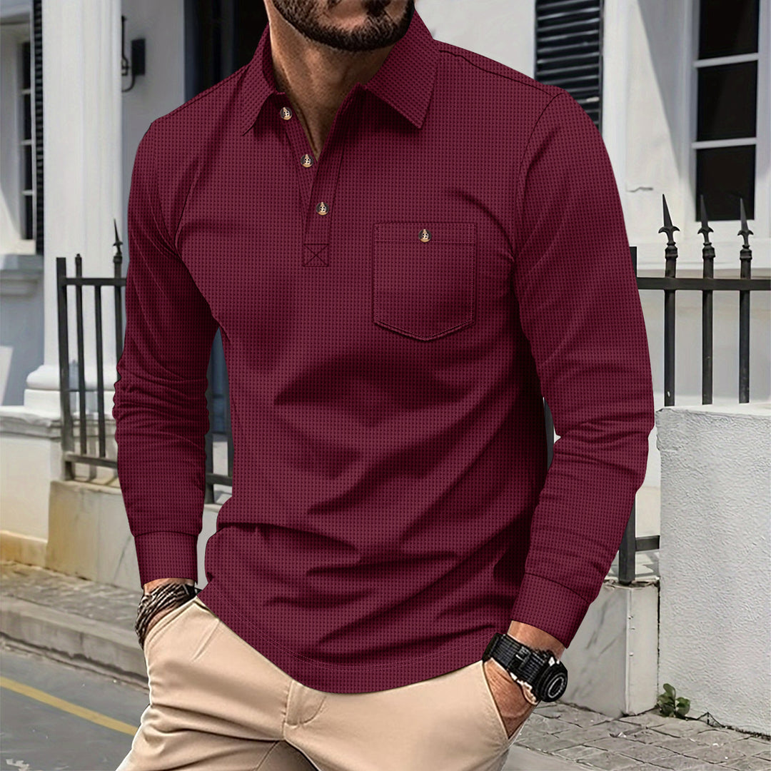 Herrens modeshirt med strukturerad design Mirla-Eva Jonsson