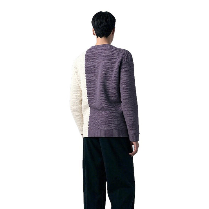 Herrens modetröja med strukturerad design och unika knutdetaljer Eva Jonsson-Eva Jonsson