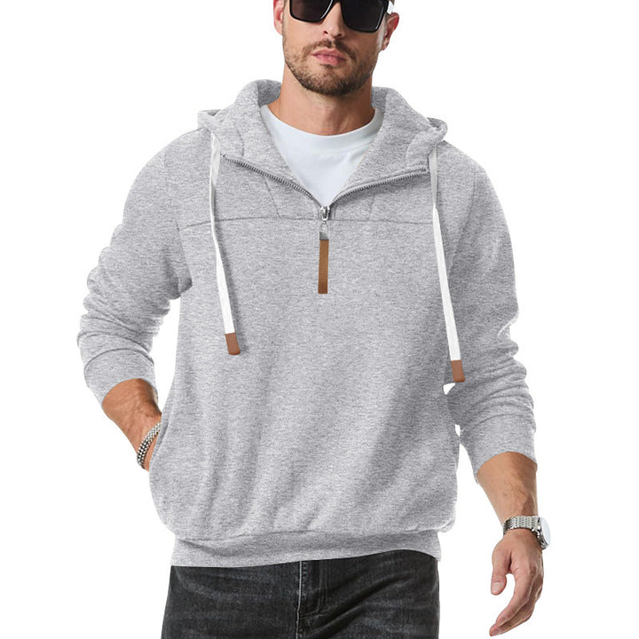 Herrens modig hoodie med dragkedja och dekorativa detaljer Eva Jonsson-Eva Jonsson
