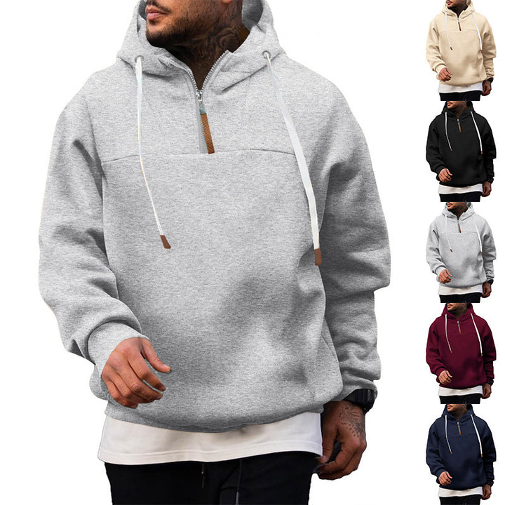 Herrens modig hoodie med dragkedja och dekorativa detaljer Eva Jonsson-Eva Jonsson