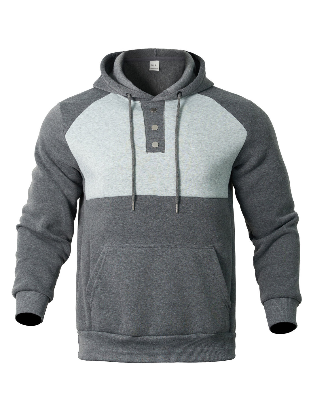 Herrens modiga hoodie med knapplist och kontrastdesign Mirla-Eva Jonsson