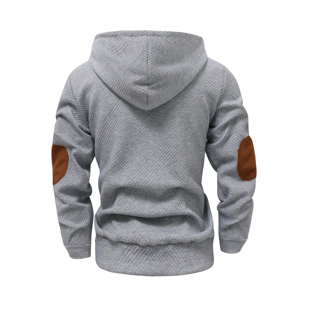 Herrens modiga sweatshirt med strukturerad design och knapplist Mirla-Eva Jonsson