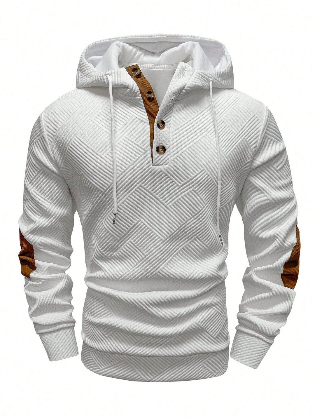 Herrens modiga sweatshirt med strukturerad design och knapplist Mirla-Eva Jonsson
