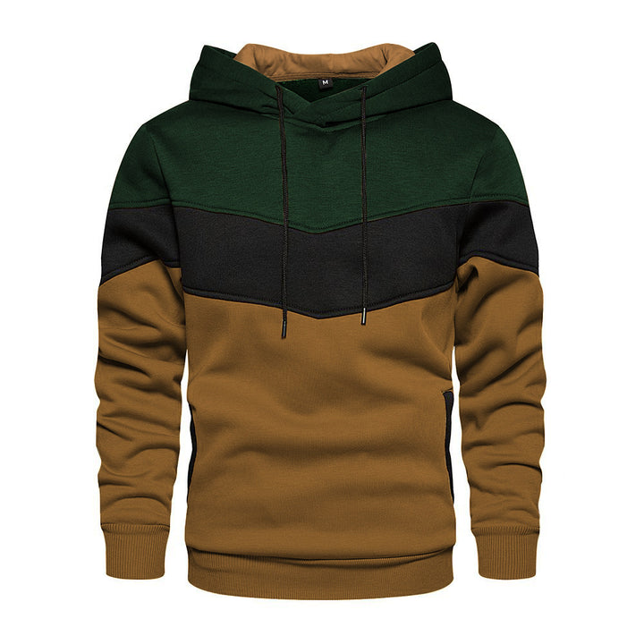 Herrens modisch hoodie med geometrisk färgdesign Mirla-Eva Jonsson