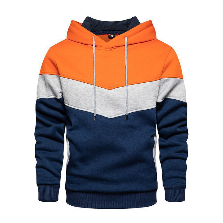 Herrens modisch hoodie med geometrisk färgdesign Mirla-Eva Jonsson