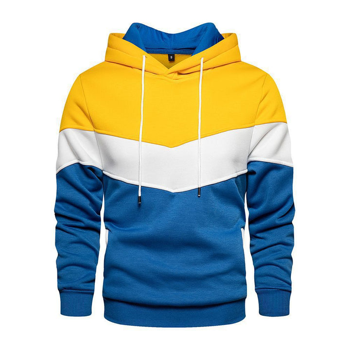 Herrens modisch hoodie med geometrisk färgdesign Mirla-Eva Jonsson