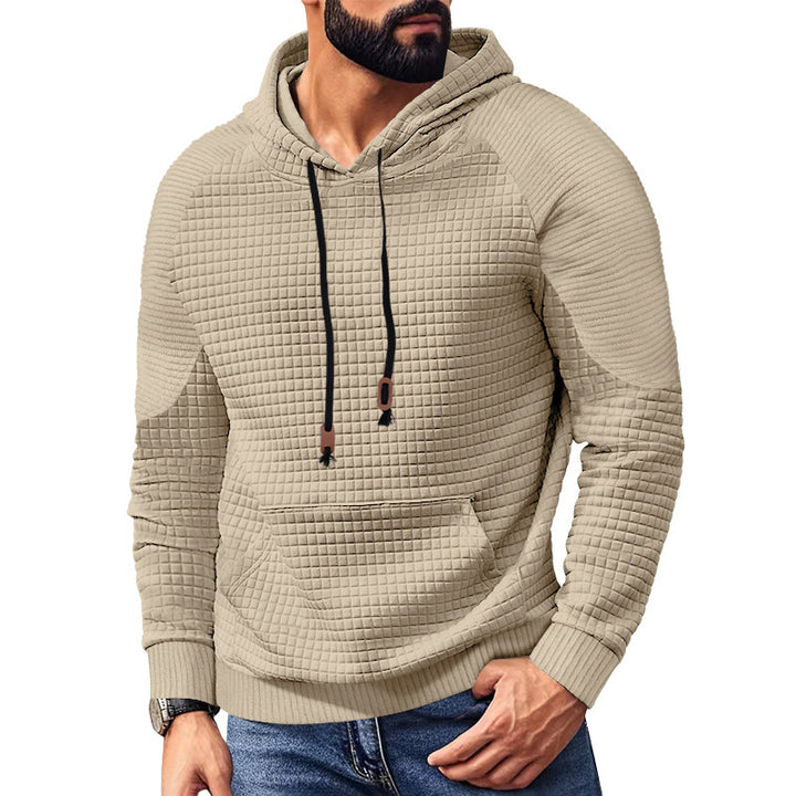 Herrens modisch hoodie med strukturerat design och kängurufickor Eva Jonsson-Eva Jonsson