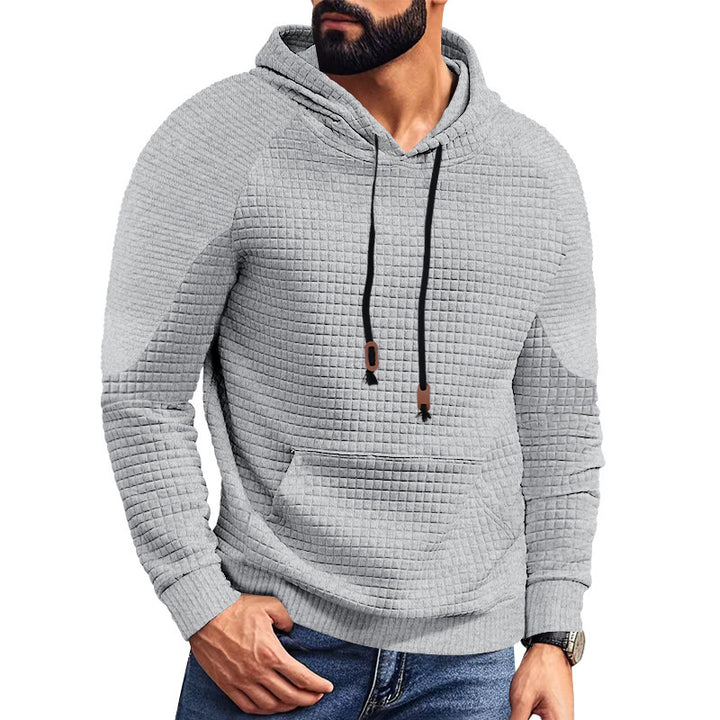 Herrens modisch hoodie med strukturerat design och kängurufickor Eva Jonsson-Eva Jonsson