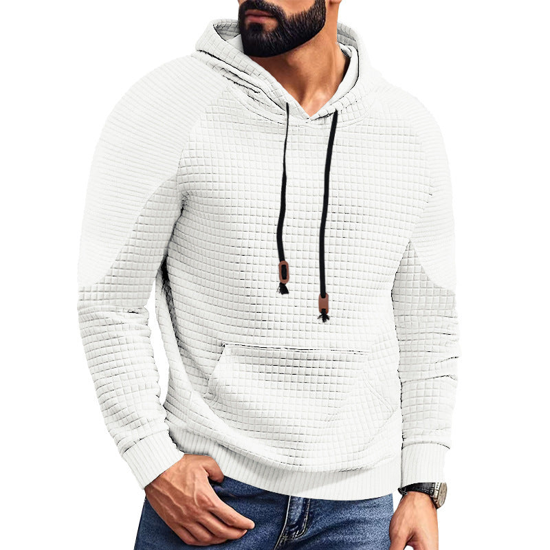 Herrens modisch hoodie med strukturerat design och kängurufickor Eva Jonsson-Eva Jonsson