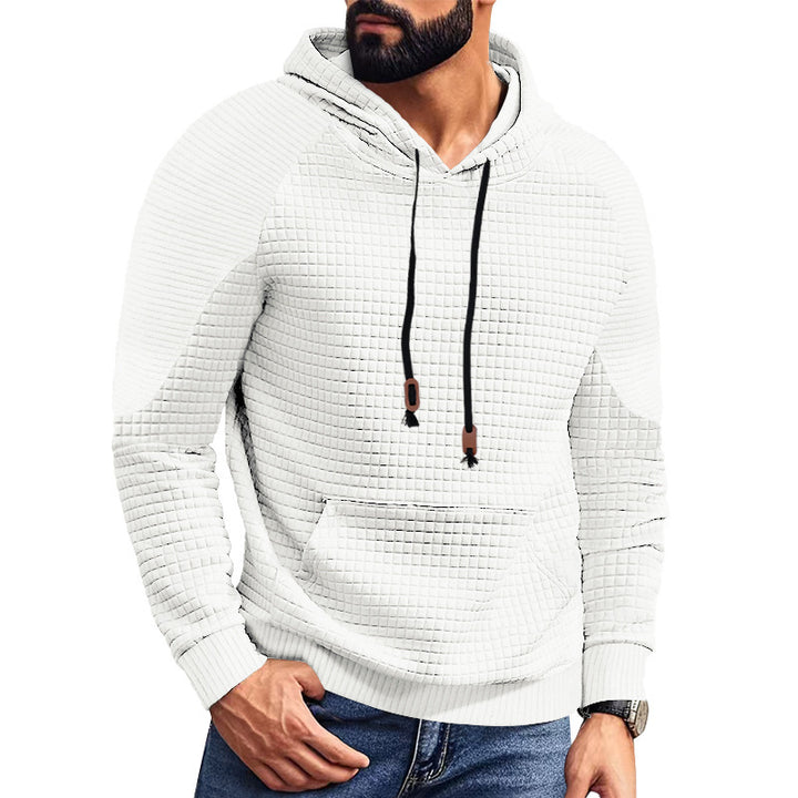 Herrens modisch hoodie med strukturerat design och kängurufickor Eva Jonsson-Eva Jonsson