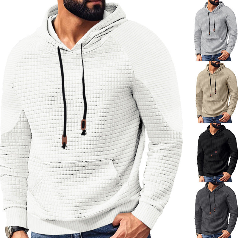 Herrens modisch hoodie med strukturerat design och kängurufickor Eva Jonsson-Eva Jonsson