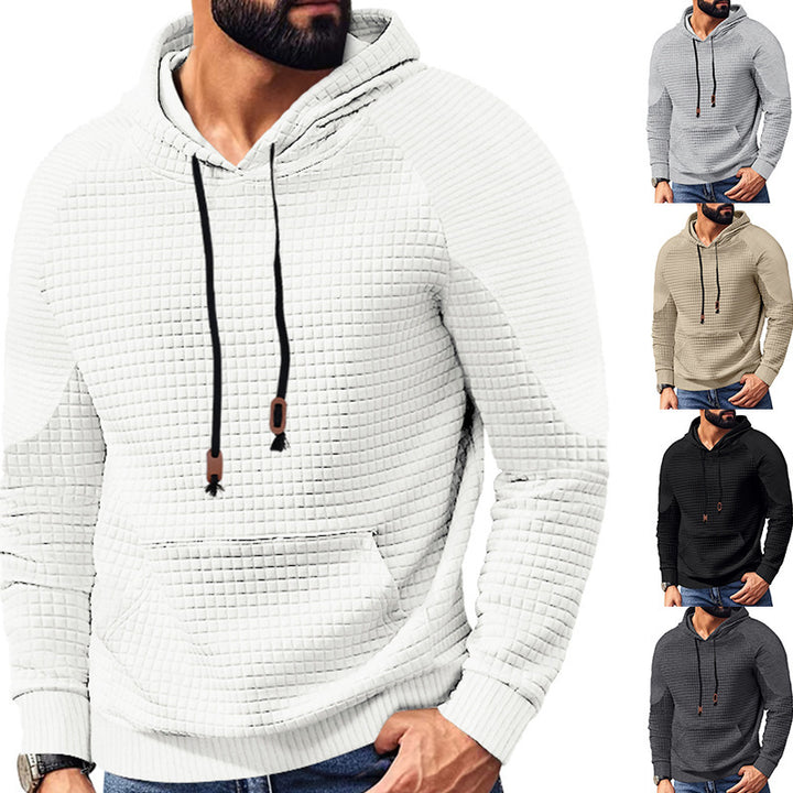 Herrens modisch hoodie med strukturerat design och kängurufickor Eva Jonsson-Eva Jonsson