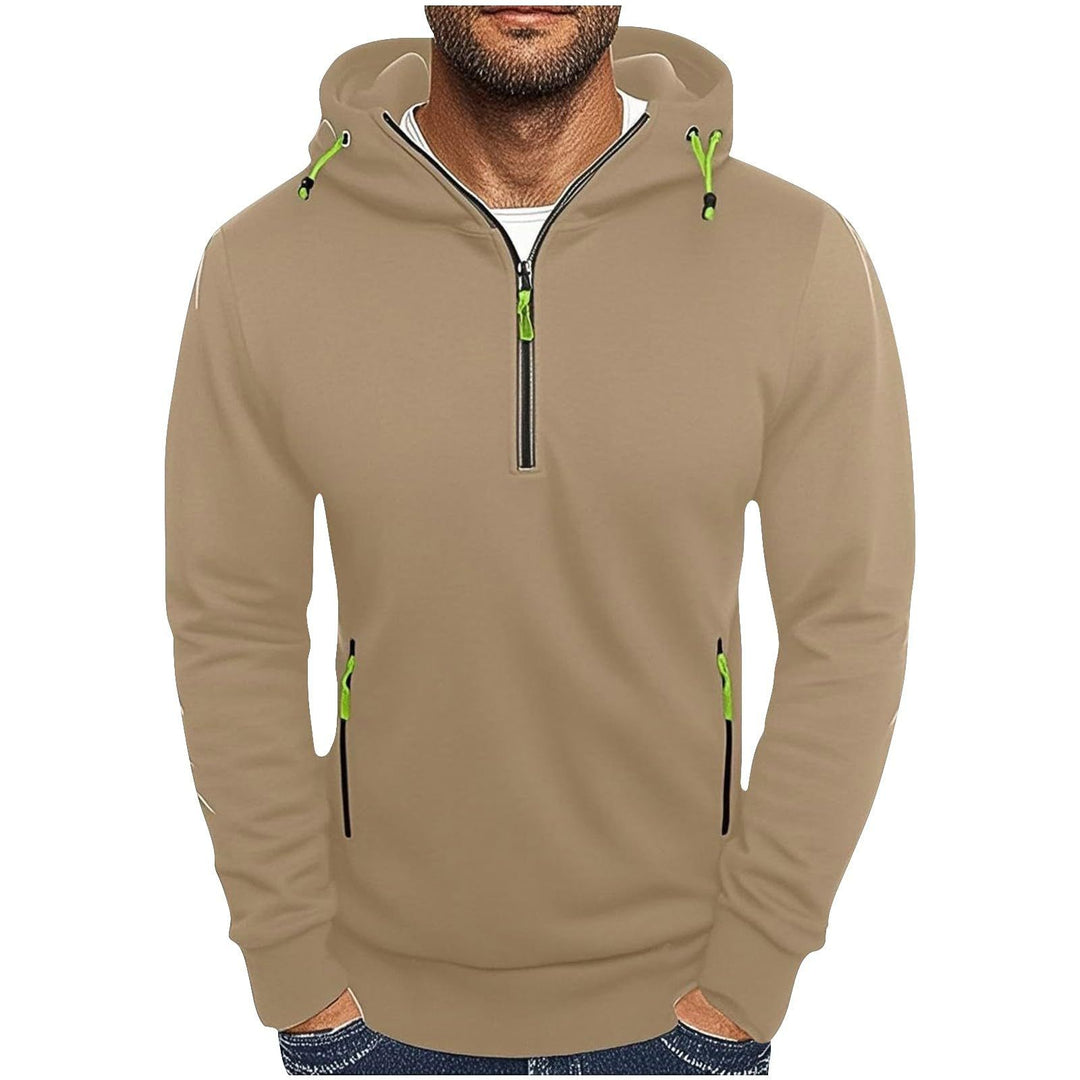 Herrens modisch hoodie med två fickor och halv dragkedja Mirla-Eva Jonsson