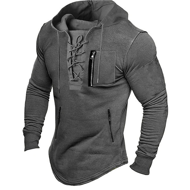 Herrens modisch hoodie med unikt snördesign Mirla-Eva Jonsson
