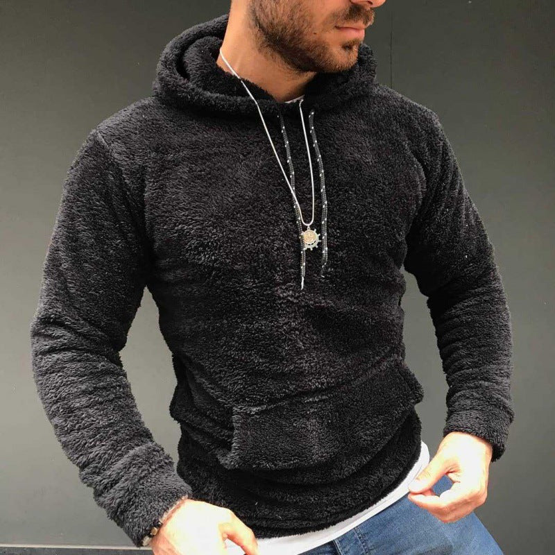 Herrens mysiga fleece-hoodie Mirla-Eva Jonsson