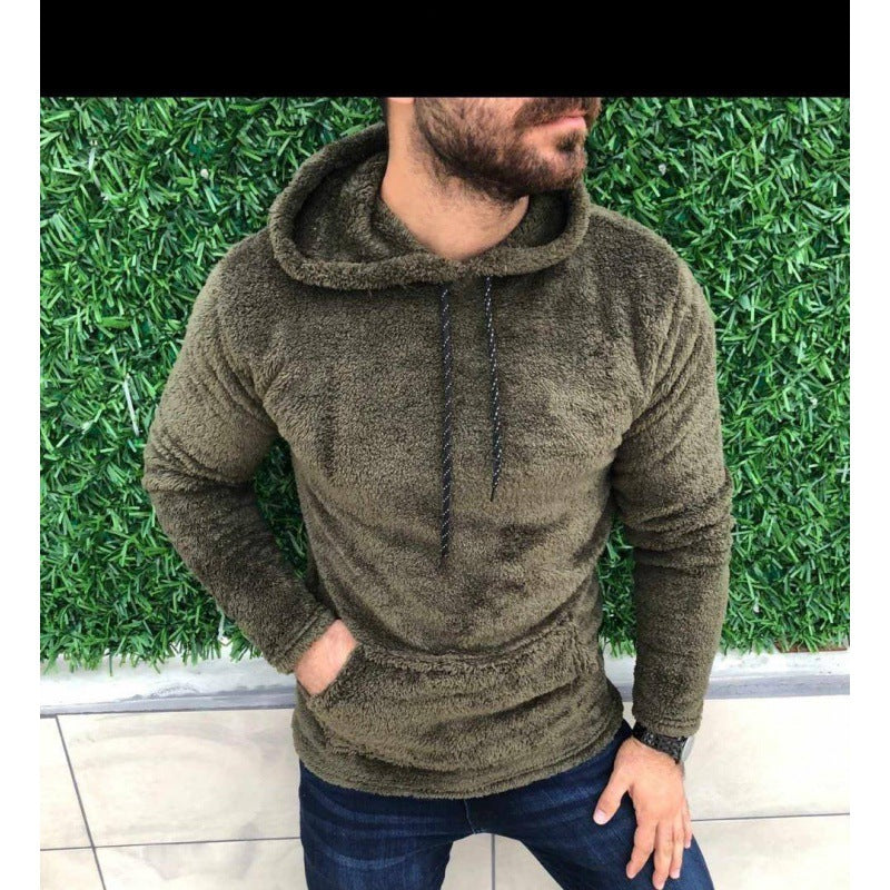 Herrens mysiga fleece-hoodie Mirla-Eva Jonsson