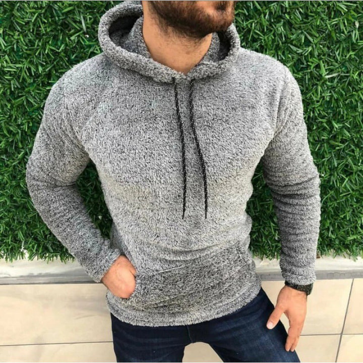 Herrens mysiga fleece-hoodie Mirla-Eva Jonsson