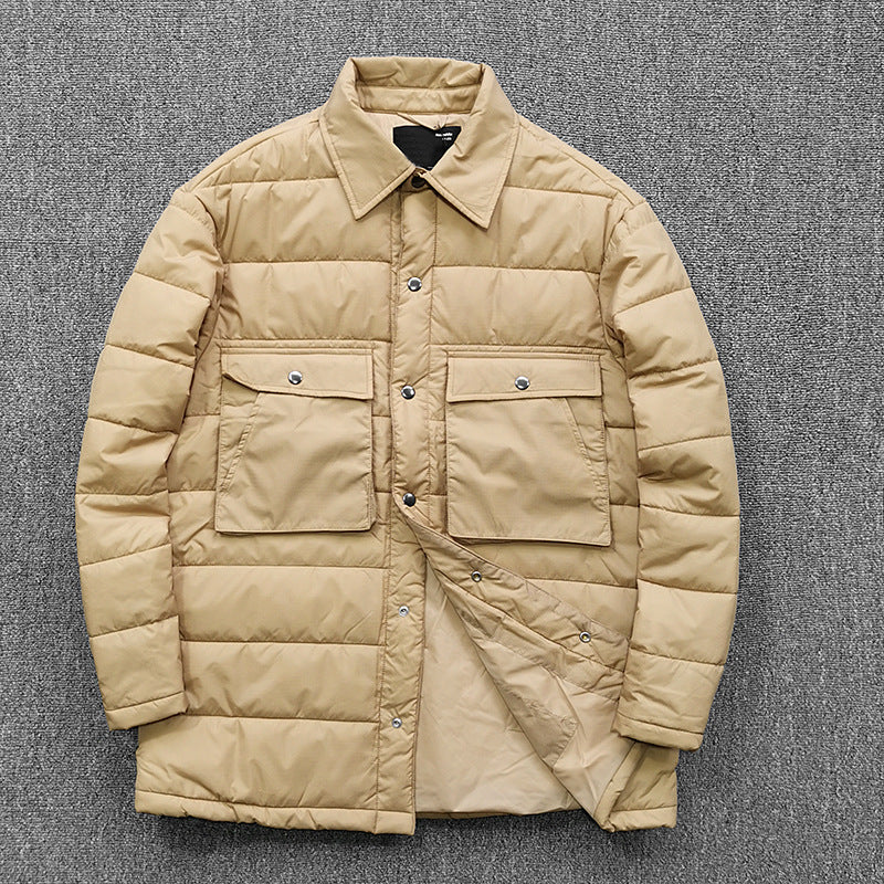 Herrens quiltad overshirt-jacka med praktiska fickor och robust krage Eva Jonsson-Eva Jonsson
