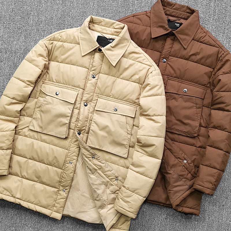 Herrens quiltad overshirt-jacka med praktiska fickor och robust krage Eva Jonsson-Eva Jonsson