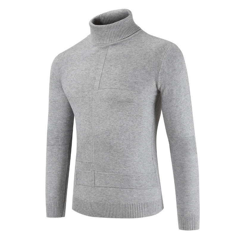 Herrens rullkragepullover i mjukt stickat material med modern design Eva Jonsson-Eva Jonsson