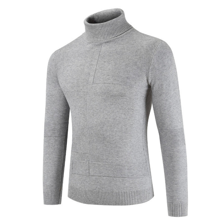 Herrens rullkragepullover i mjukt stickat material med modern design Eva Jonsson-Eva Jonsson