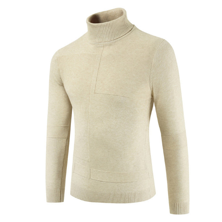 Herrens rullkragepullover i mjukt stickat material med modern design Eva Jonsson-Eva Jonsson