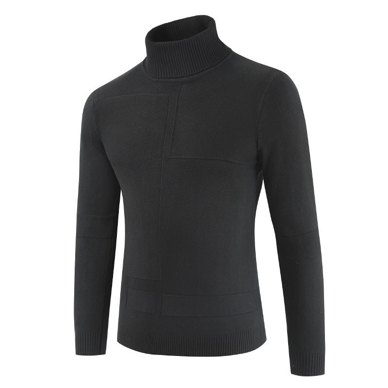 Herrens rullkragepullover i mjukt stickat material med modern design Eva Jonsson-Eva Jonsson