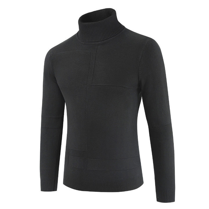 Herrens rullkragepullover i mjukt stickat material med modern design Eva Jonsson-Eva Jonsson