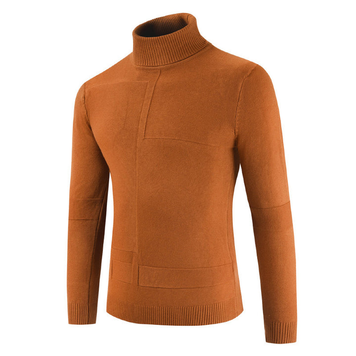 Herrens rullkragepullover i mjukt stickat material med modern design Eva Jonsson-Eva Jonsson