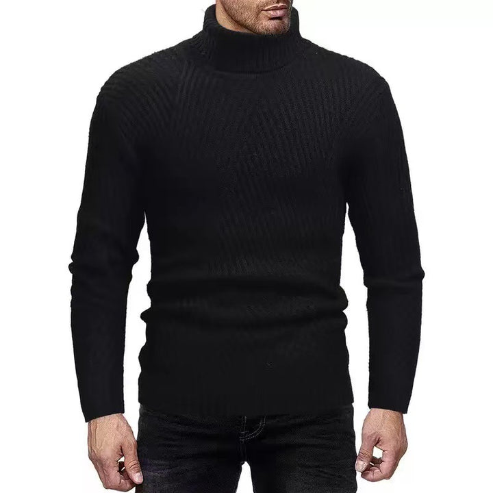 Herrens rullkragepullover med ribbad struktur Eva Jonsson-Eva Jonsson