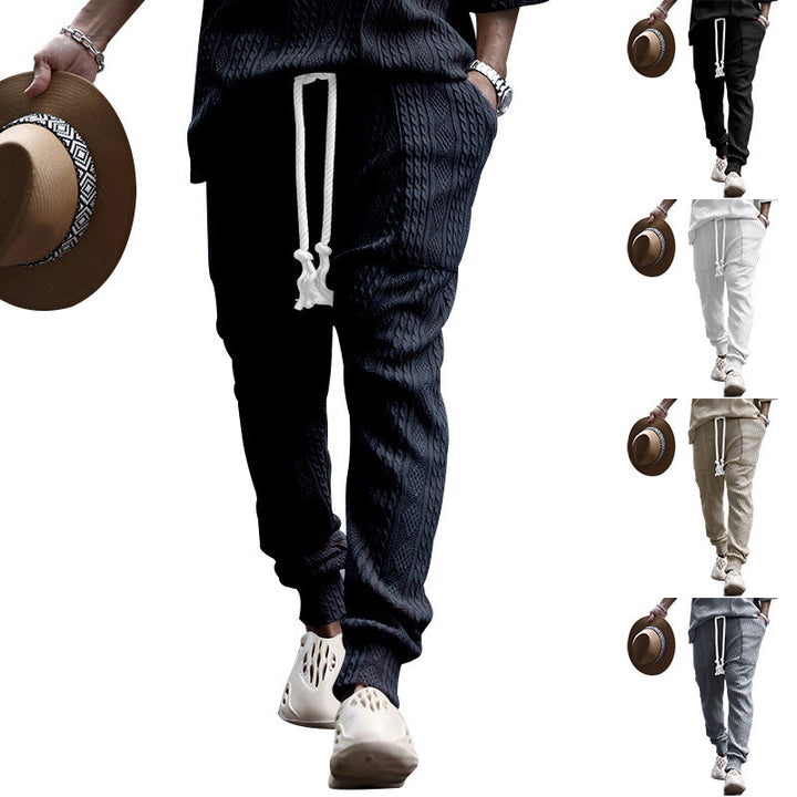 Herrens stickade fritids-set med elastisk midja och avslappnad design Mirla-Eva Jonsson