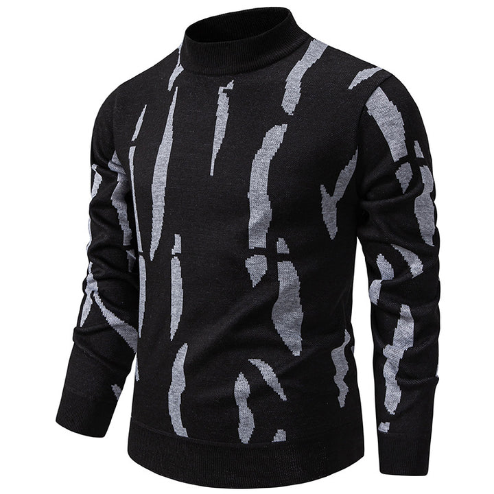 Herrens stiliga sweatpullover med unik grafisk mönster Mirla-Eva Jonsson