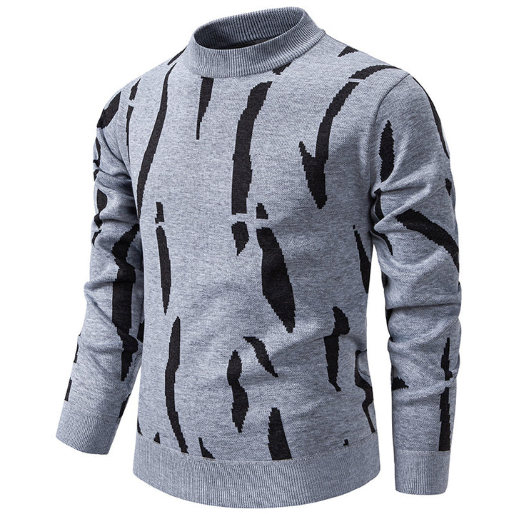 Herrens stiliga sweatpullover med unik grafisk mönster Mirla-Eva Jonsson