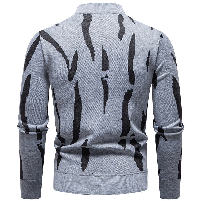 Herrens stiliga sweatpullover med unik grafisk mönster Mirla-Eva Jonsson