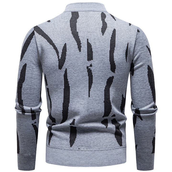 Herrens stiliga sweatpullover med unik grafisk mönster Mirla-Eva Jonsson