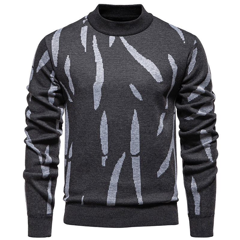 Herrens stiliga sweatpullover med unik grafisk mönster Mirla-Eva Jonsson