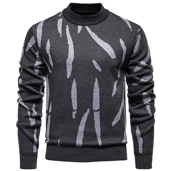 Herrens stiliga sweatpullover med unik grafisk mönster Mirla-Eva Jonsson