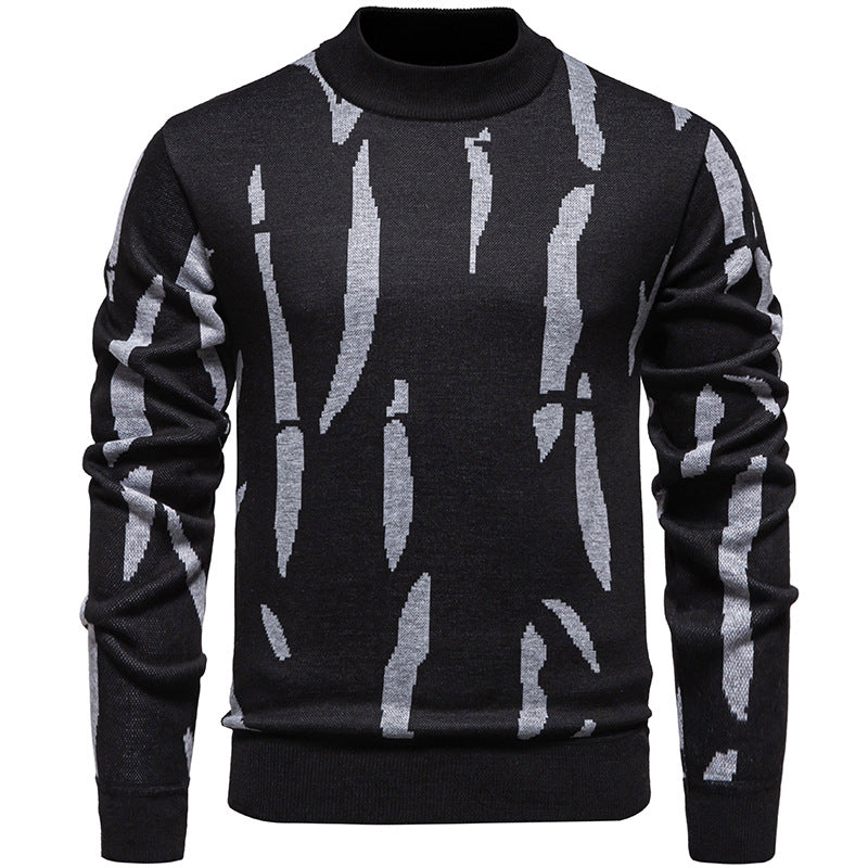 Herrens stiliga sweatpullover med unik grafisk mönster Mirla-Eva Jonsson