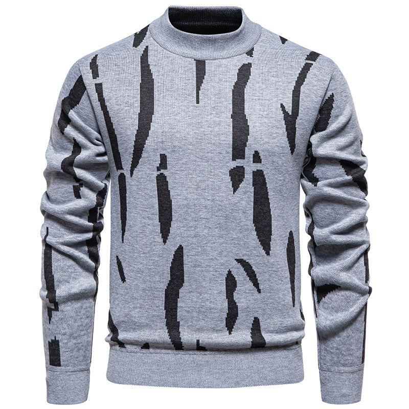 Herrens stiliga sweatpullover med unik grafisk mönster Mirla-Eva Jonsson