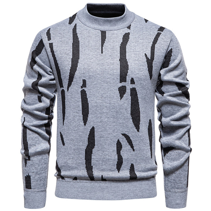 Herrens stiliga sweatpullover med unik grafisk mönster Mirla-Eva Jonsson